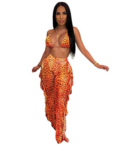 ECHOINE Women's Mesh Beach Jumpsuit Swimwear