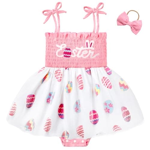 HONGTEYA Baby Girl 1st Birthday Outfit Lace Romper Summer Dress