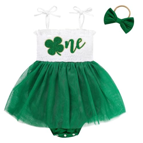 TITKKOP Baby Girl 1st Birthday Tulle Romper Sleeveless Bodysuit