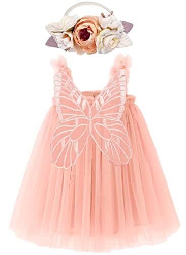 BGFKS Princess Tutu Dress with Flower Headband for Girls