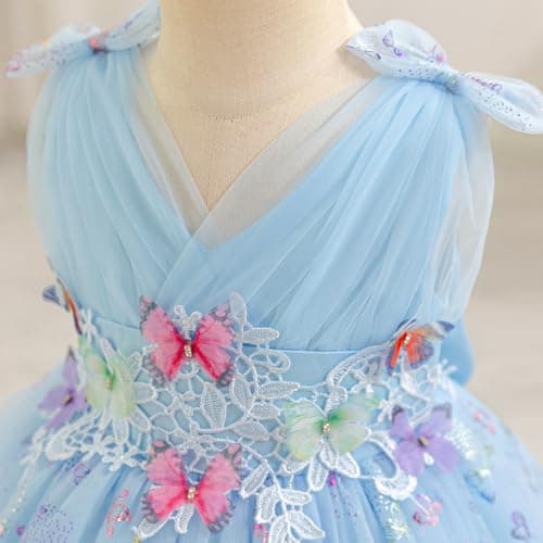 ODOLDI Baby Girls 3D Butterfly Birthday Dress Photography Wedding Cake Crush