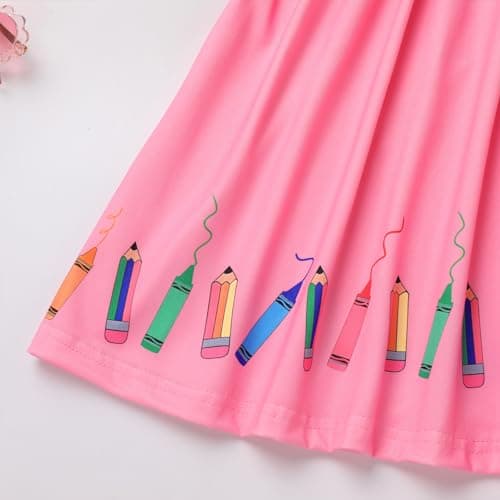 Toddler Girls Back to School Apple Print Dress