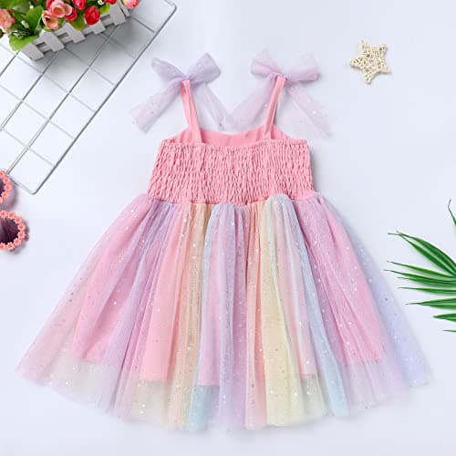 Birthday Party Dress for Baby Girls - Spaghetti Straps Tulle Tutu Princess Dress