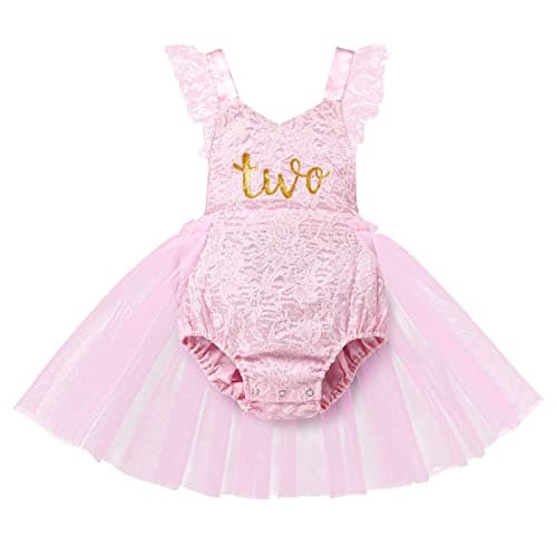 IMEKIS Baby Girls Boho Lace Romper Dress Newborn Outfits