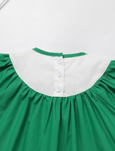 IMEKIS Toddler Girls St. Patrick's Day Smocked Dress for Birthday Party