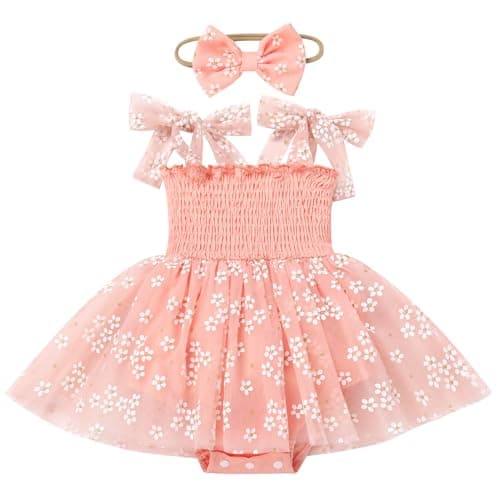 Baby Girl Strawberry Birthday Outfit: Boho Romper Dress with Headband for Summer Cake Smash Photoshoot