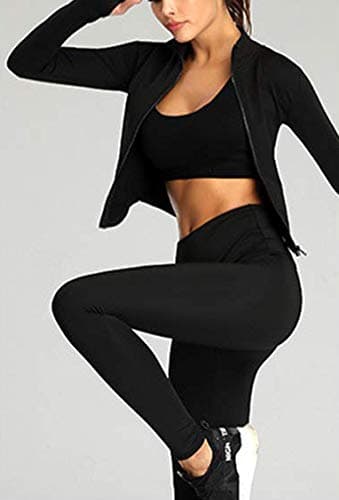 Lviefent Women's Lightweight Full Zip Running Jacket for Slim Fit Yoga Workout