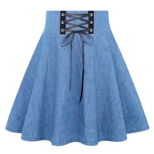 IDEALSANXUN Women's High Waist Gothic Plaid Mini Skirts