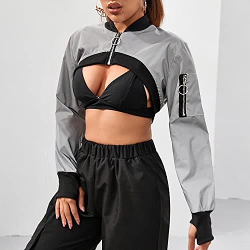 Reflective Rave Crop Top for Women