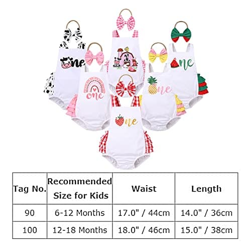 Baby Girl 1st Birthday Boho Romper Set