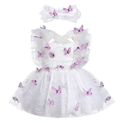 Toddler Baby Girls Strawberry Cherry Dress with Headband for Cake Smash Photo Shoot