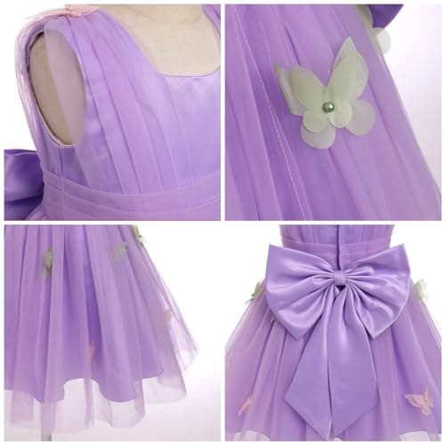 Toddler Girls' Butterfly Tulle Dress for Birthday and Special Occasions