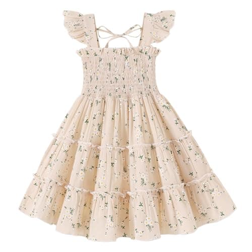 Younger Tree Girls Sleeveless Ruffle Dress Summer Beach Outfit