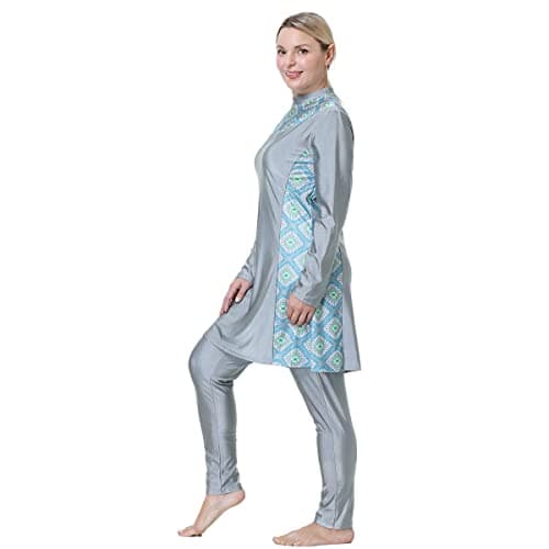 IMEKIS Modest Women's Plus Size Muslim Burkini Swimwear Set