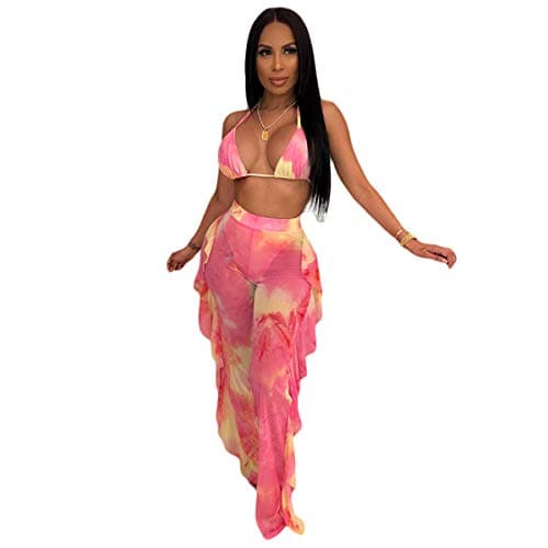 ECHOINE Women's Mesh Beach Jumpsuit Swimwear