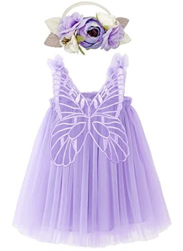 BGFKS Princess Tutu Dress with Flower Headband for Girls