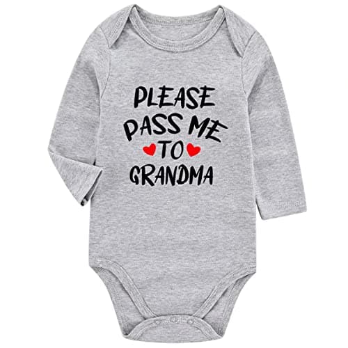 Azzwnee Fish Grandpa Baby Bodysuits 0-3 Months
