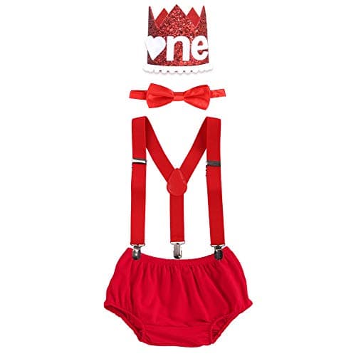IBTOM CASTLE Baby Boy 1st Birthday Cake Smash Outfit Set