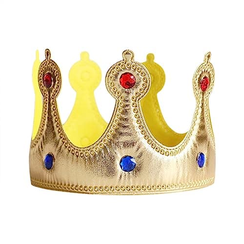 Kids and Adults IMEKIS King Prince Costume Set: Cloak, Crown, and Scepter for Halloween and Birthday Parties