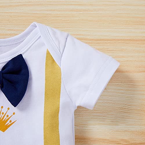 Baby Boy 1st Birthday Crown Outfit