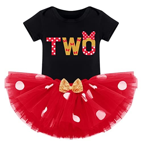 Kids Girls 3rd Birthday Cake Smash Outfit with Polka Dots Tutu Skirt