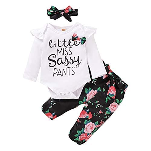 Newborn Baby Girls 3PCS Clothes Set