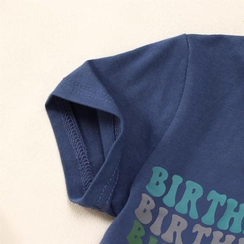 KEKEMI Toddler Boy Birthday Party Letter Print T-Shirt