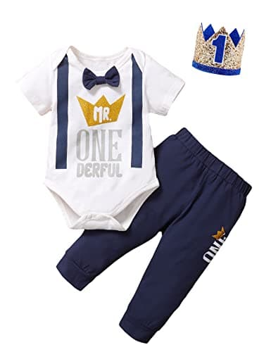 Mr Onederful Shark Birthday Outfit for Boy 1st Birthday