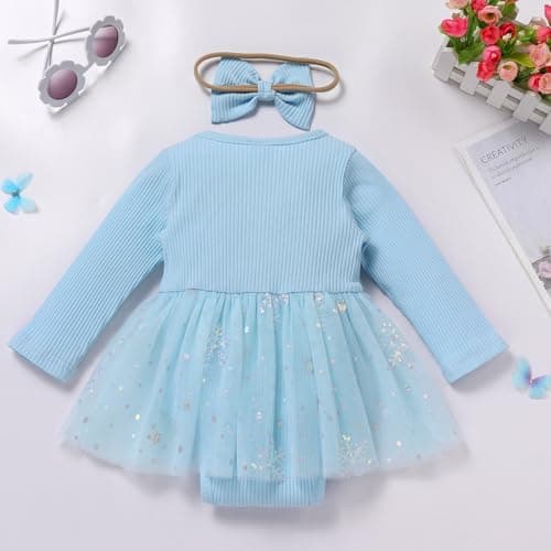Baby Girl 1st Birthday Outfit for Fall/Winter - Sparkle Dress and Headband