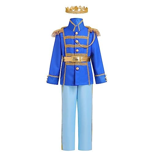 Boy Prince Charming Costume for Halloween King Cosplay Medieval Royal Outfit
