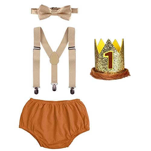 IBTOM CASTLE Baby Boy 1st Birthday Cake Smash Outfit Set