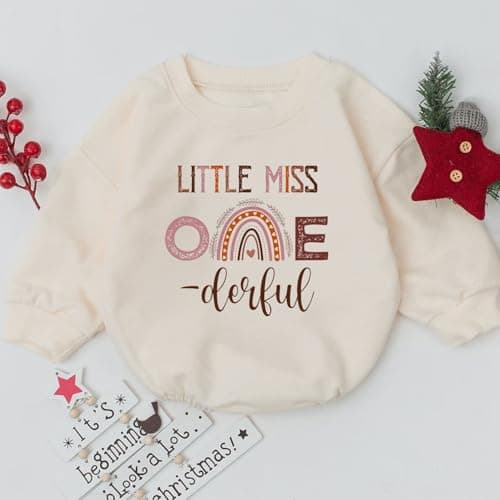 My One Year Old Girl's Birthday Romper Outfit