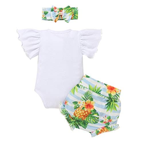 Newborn Baby Girls Ruffle Romper Set