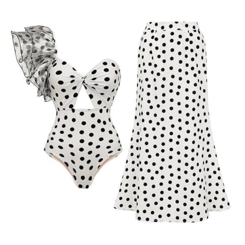Women's 2-Piece Swimsuit Set with Cover Up - Flower Swimwear for Summer Beachwear