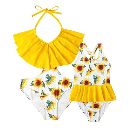 IMEKIS Mommy and Me Matching Family Swimsuits for Summer Beachwear