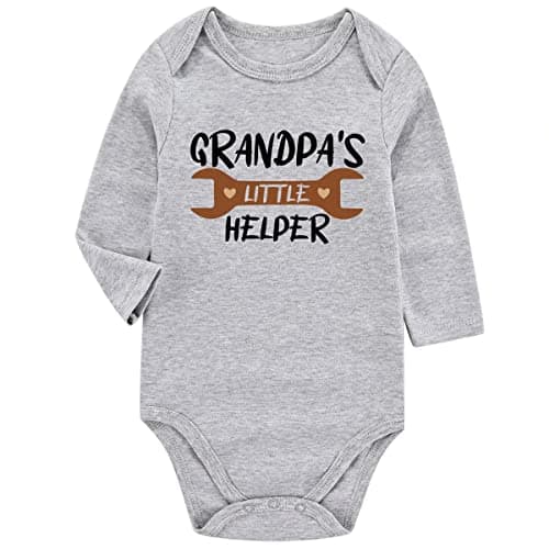Azzwnee Fish Grandpa Baby Bodysuits 0-3 Months