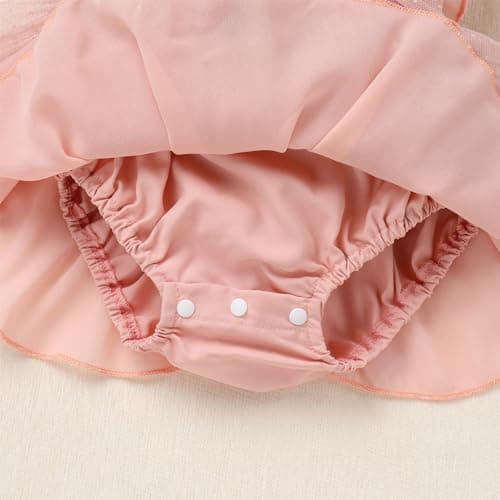 IMEKIS Baby Girls Butterfly 1st Birthday Boho Romper Dress with Headband