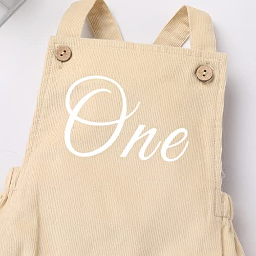 IMEKIS Boho Backless Overalls Romper for Baby 1st Birthday Cake Smash Photo