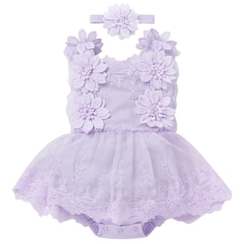 FYMNSI Baby Girl 1st Birthday Tutu Dress Floral TullePhoto Shoot Clothes