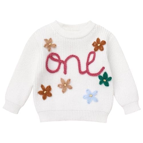 IBTOM CASTLE Embroidery Knitted Pullover Sweaters for Baby Boys & Girls