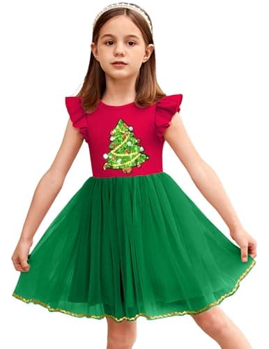 Arshiner Fluffy Tutu Dress for Little Girls 2-6Y Casual Party Sundress