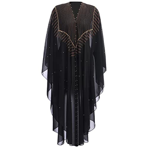 Muslim Abayas Maxi Dress Hooded Kaftan Robe Dubai Outfit