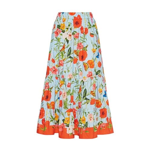 Women's Floral Ruffled Bikini Set with Skirt - Summer Swimwear