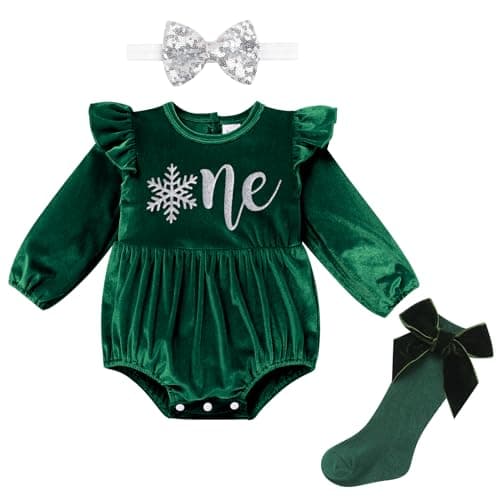 Winter Snowflake 1st Birthday Outfit for Baby Girls