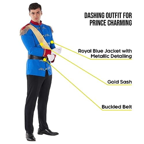Royal Prince Charming Costume for Men - Perfect for Parties & Events