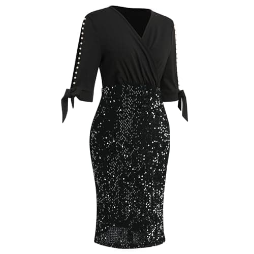Women’s Plus Size Sparkle Sequins Cocktail Dress