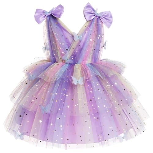 Butterfly Theme Toddler Girls Party Dress