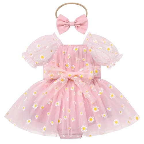 ODASDO Baby Girl Birthday Party Dress Cake Smash Outfit