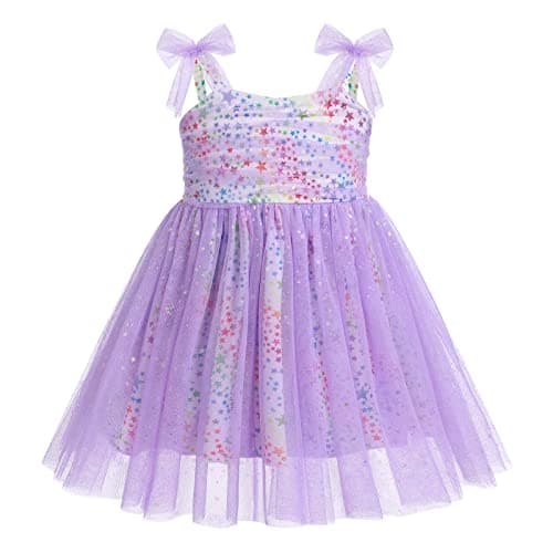 Sequin Ruffle Tulle Bowknot Sundress for Baby Girls