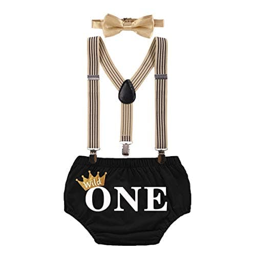Wild ONE Cake Smash Outfit for Boy - First Birthday Photo Shoot